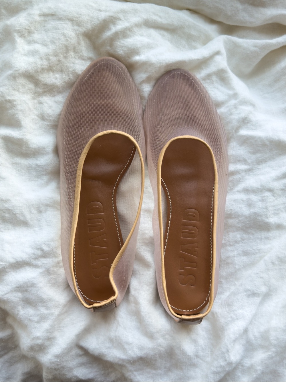 STAUD Alba Ballet Flats in Mesh